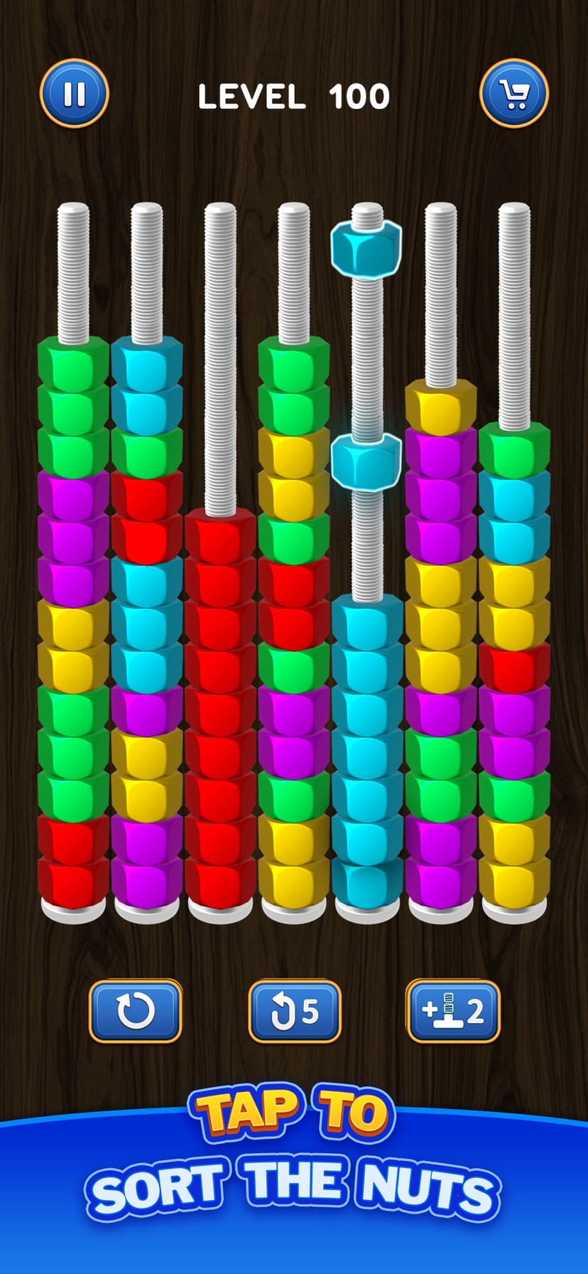 Nut Sort: Color Puzzle Games screenshot 1 - screenshot