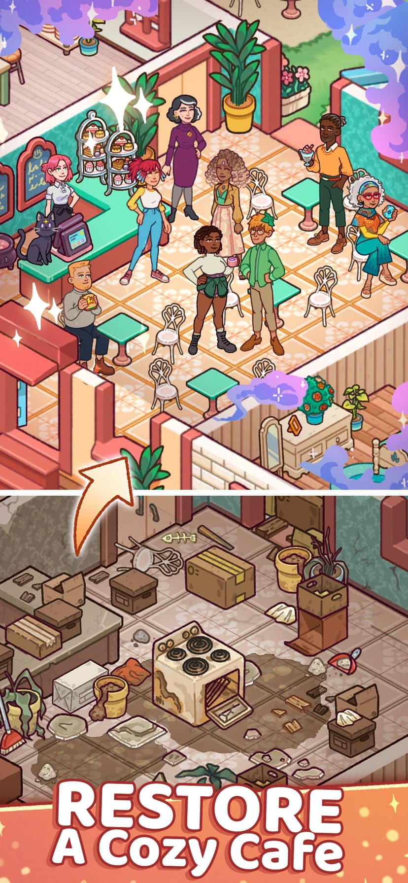 Starbrew Cafe: Mystical Merge screenshot 1 - screenshot