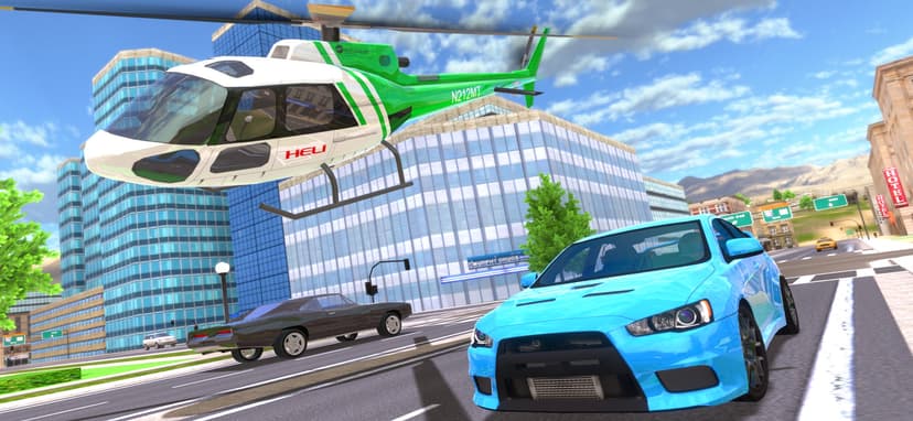 Helicopter Flying: Car Driving screenshot 2 - screenshot