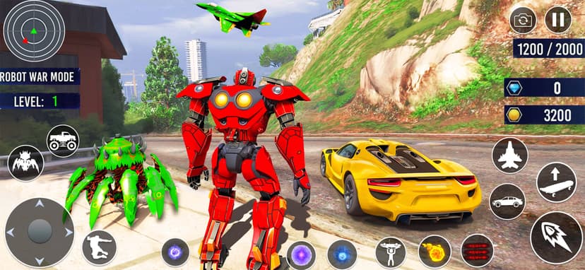 Octopus Robot Car Game 3D- War screenshot 1 - screenshot