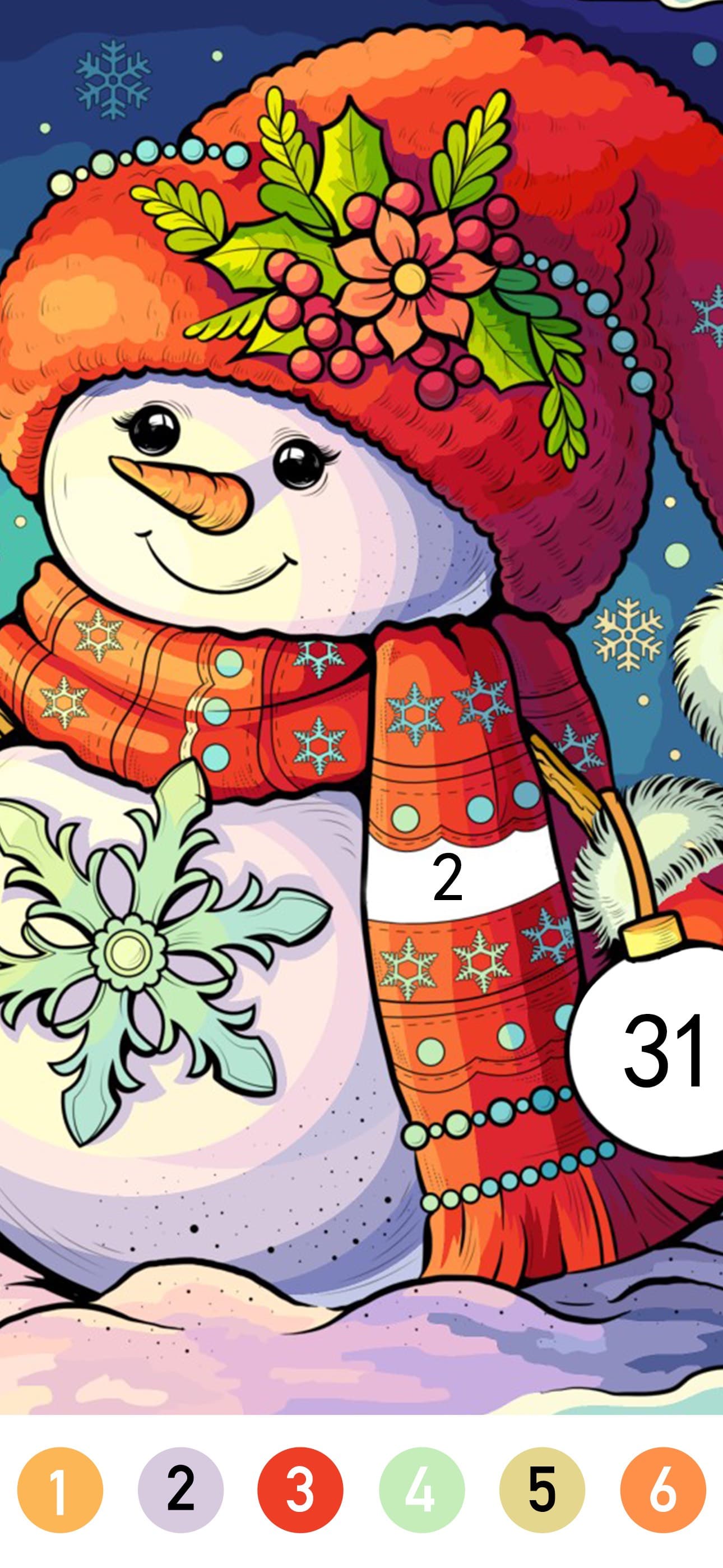 Christmas Color by Number Game screenshot 3 - screenshot
