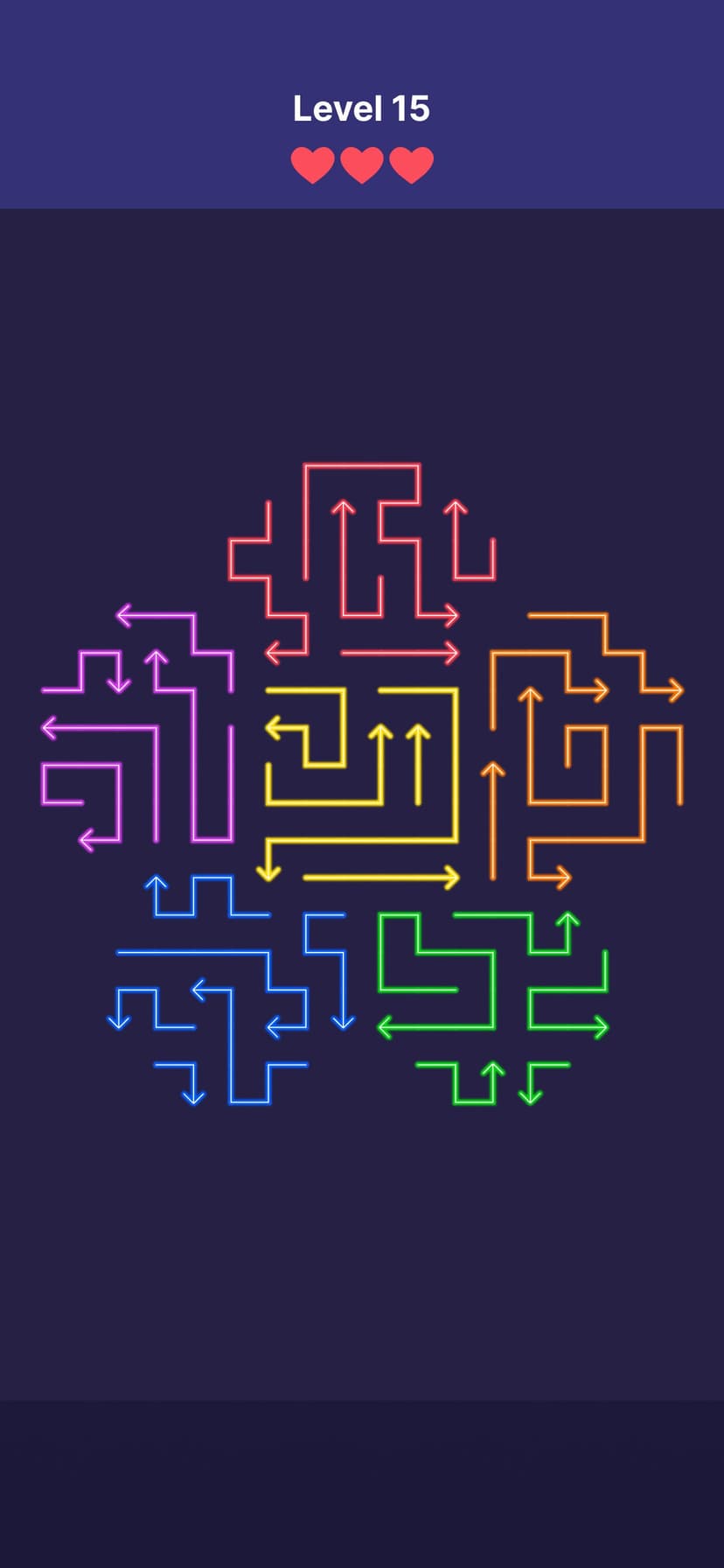 Neon Puzzle: Arrow Swipe screenshot 4 - screenshot
