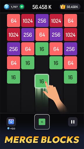 2048 Merge Games - M2 Blocks screenshot 1 - screenshot