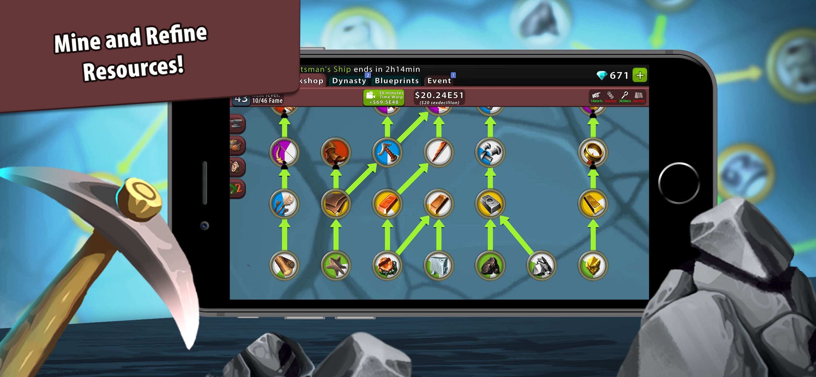 Crafting Idle Clicker screenshot 1 - screenshot