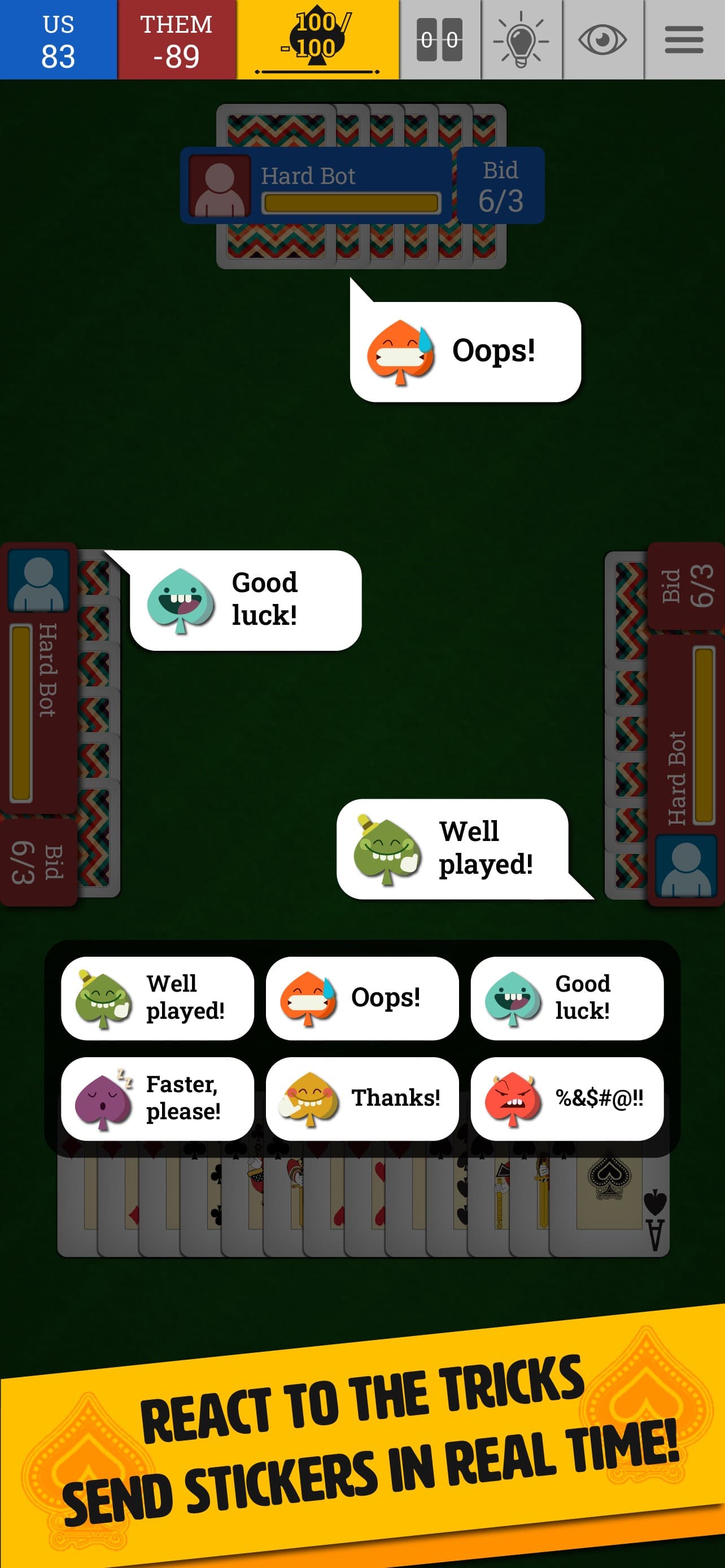 Spades Trickster Game Jogatina screenshot 5 - screenshot