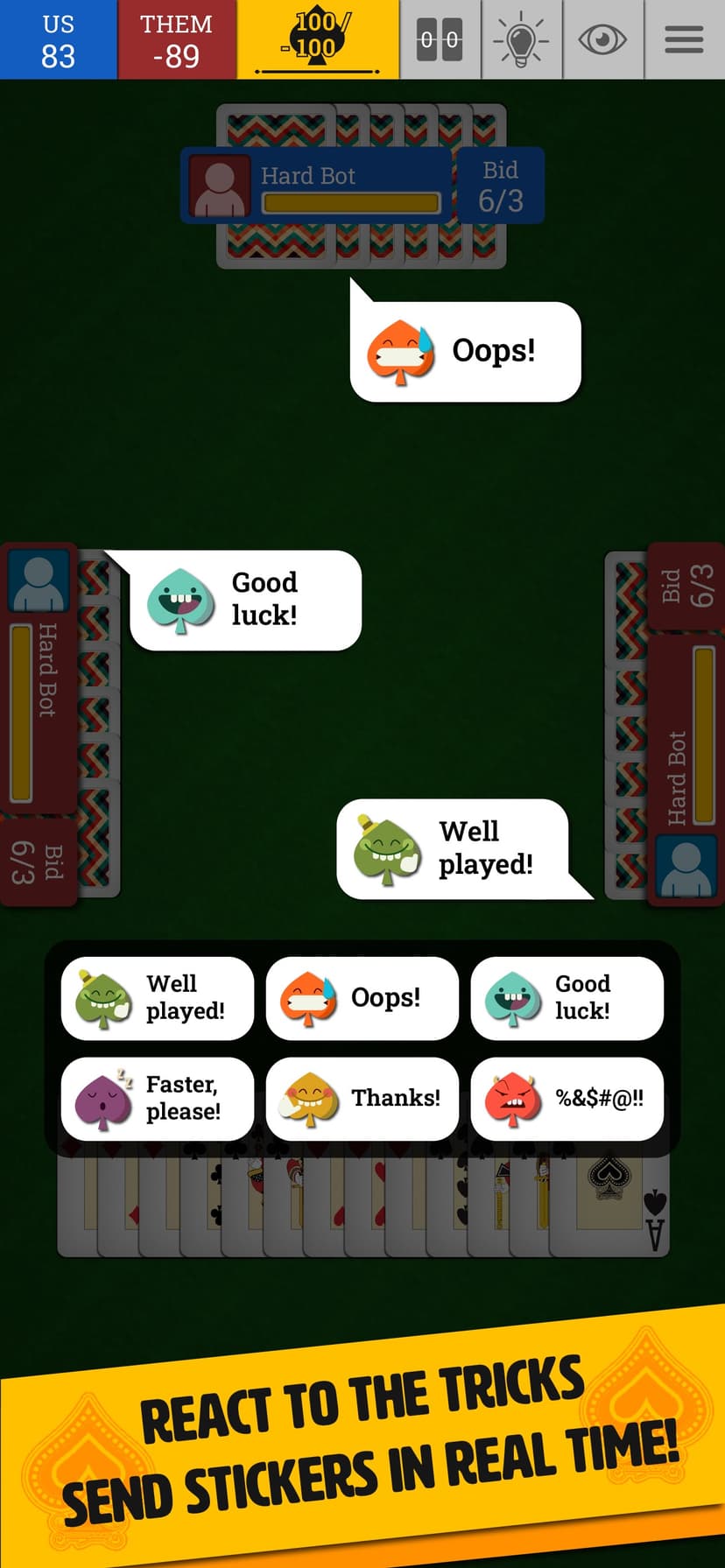 Spades Trickster Game Jogatina screenshot 5 - screenshot