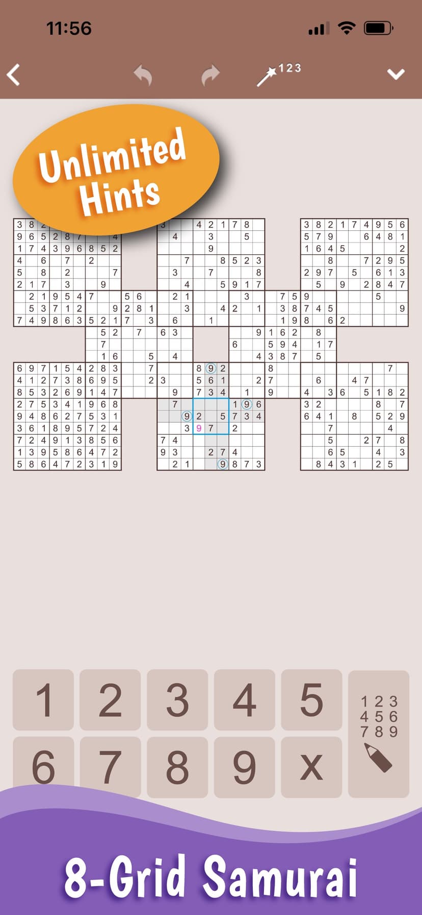 MultiSudoku: Samurai Sudoku screenshot 2 - screenshot