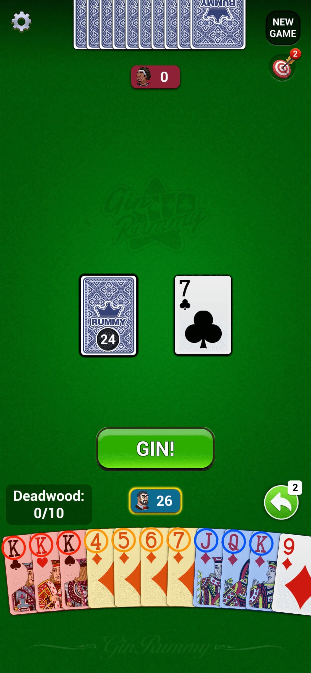 Gin Rummy : Classic Card screenshot 1 - screenshot
