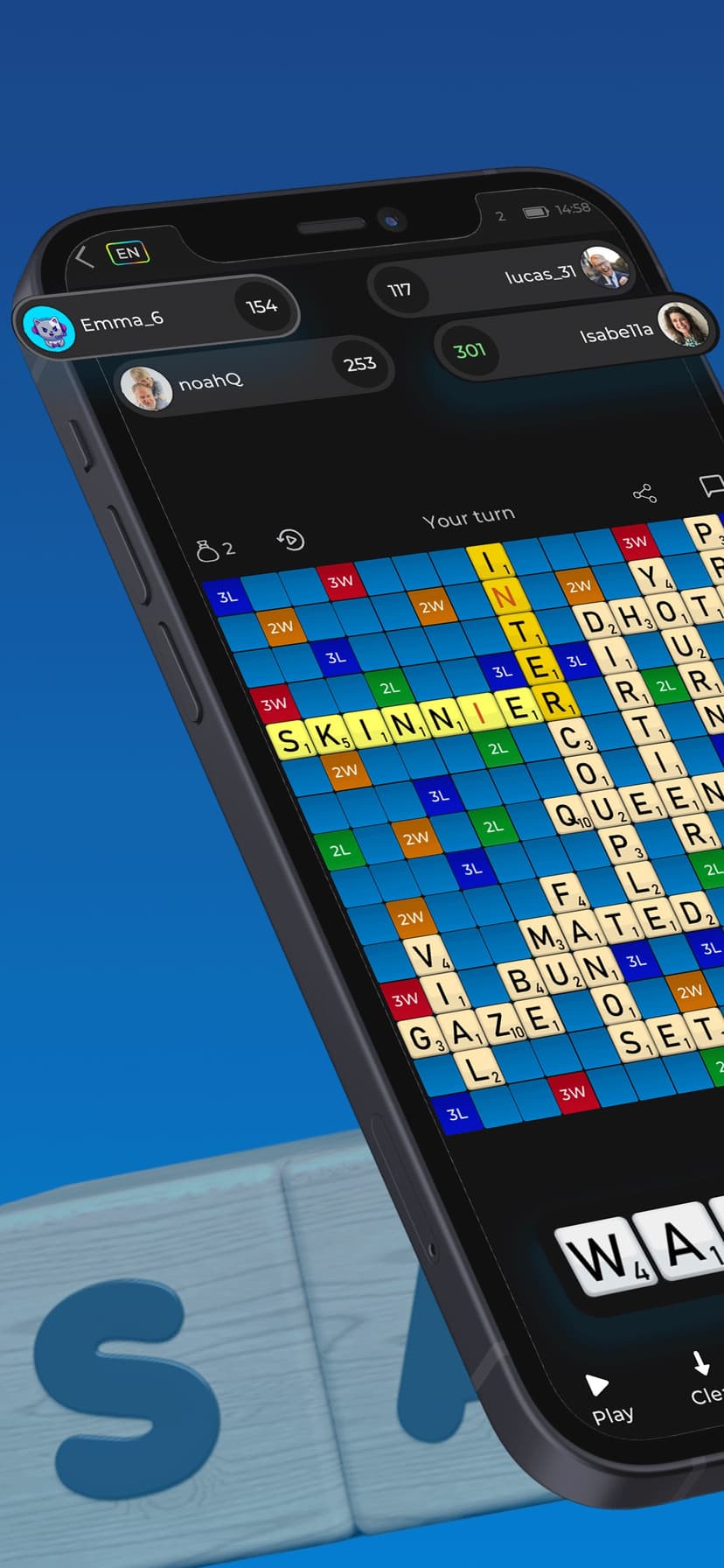 Wurdian: Multiplayer Word Game screenshot 1 - screenshot