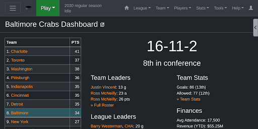 ZenGM Hockey screenshot 2 - screenshot