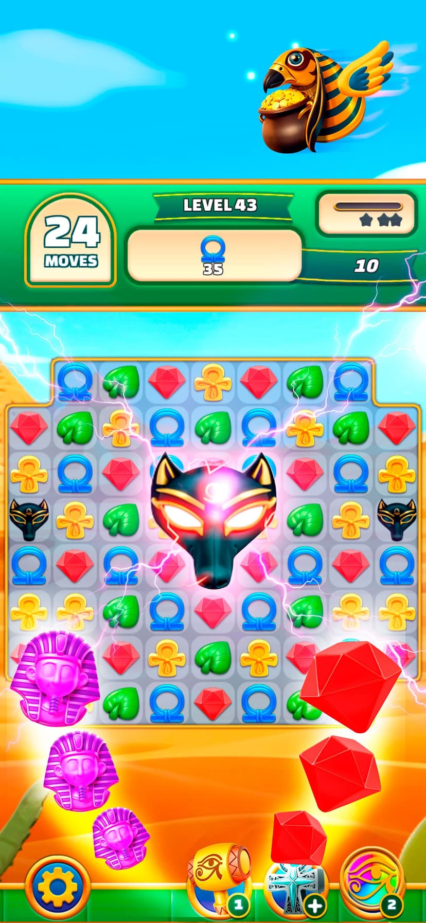 Gods & Gems: Egyptian Match 3 screenshot 6 - screenshot