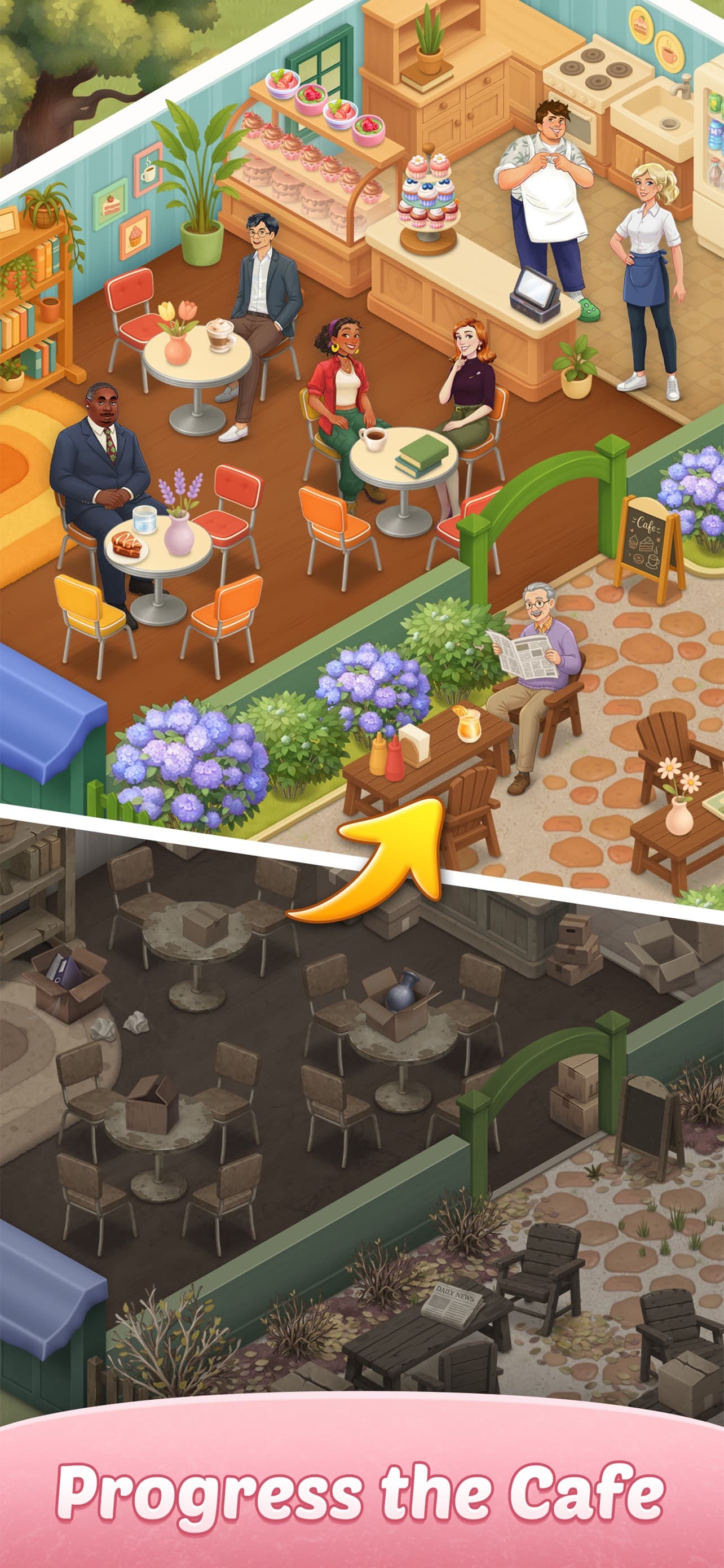 Corner Cafe: Merge puzzle game screenshot 2 - screenshot