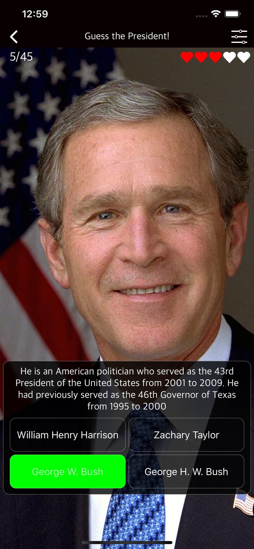 US President Political History screenshot 4 - screenshot