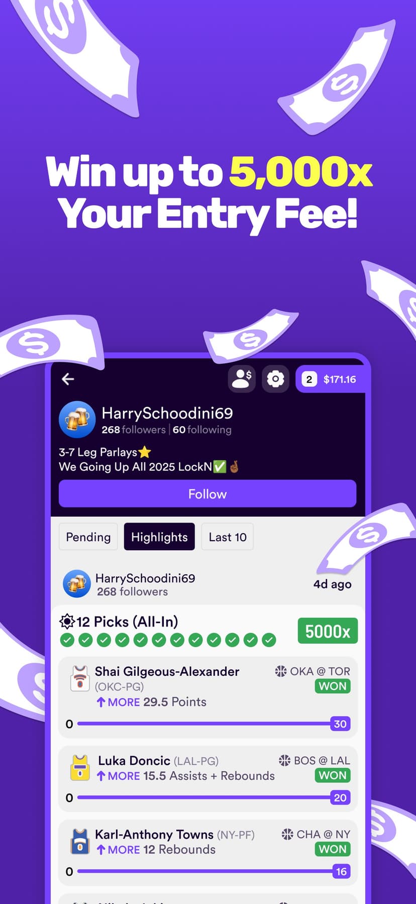 Dabble - Real Money Pick 'Em screenshot 3 - screenshot