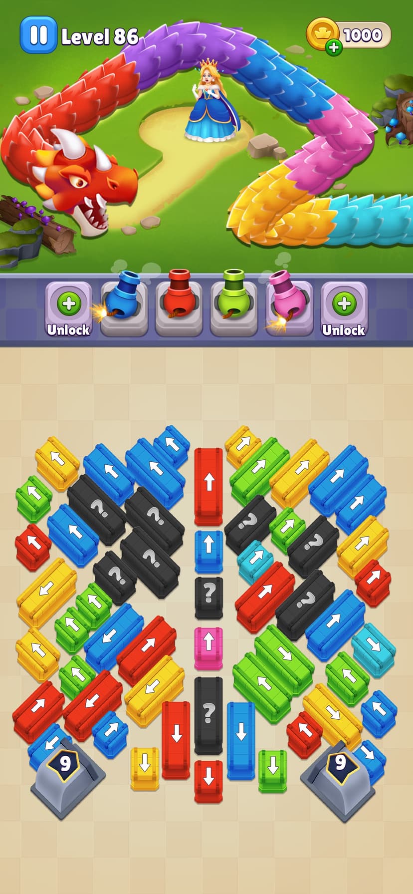 Queen Rescue: Dragon Puzzle screenshot 3 - screenshot