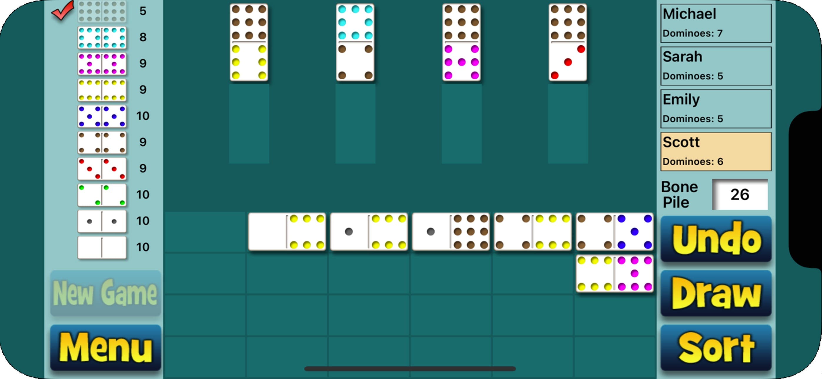 Chickenfoot Dominoes screenshot 3 - screenshot