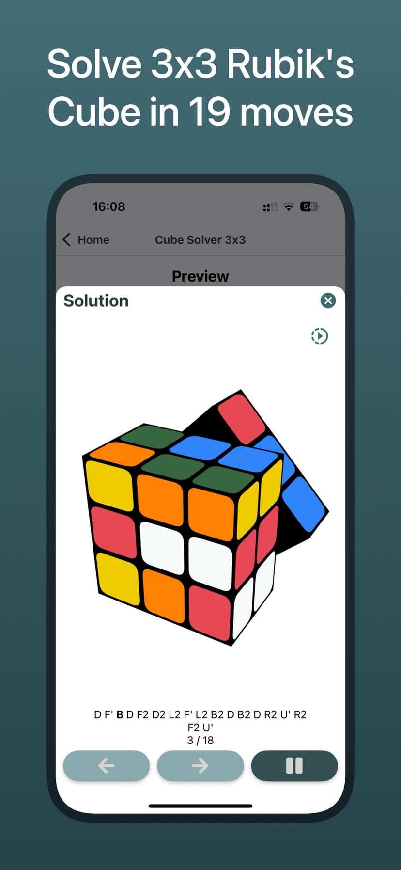 Rubix Cube Solver CubeXpert screenshot 8 - screenshot