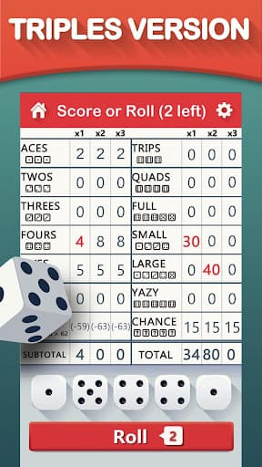 Yazy the yatzy dice game screenshot 3 - screenshot