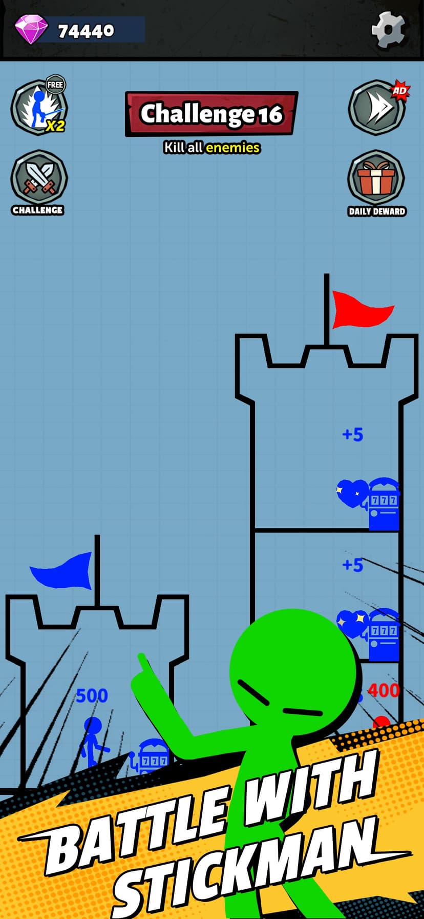Tower Stickman Hero screenshot 1 - screenshot