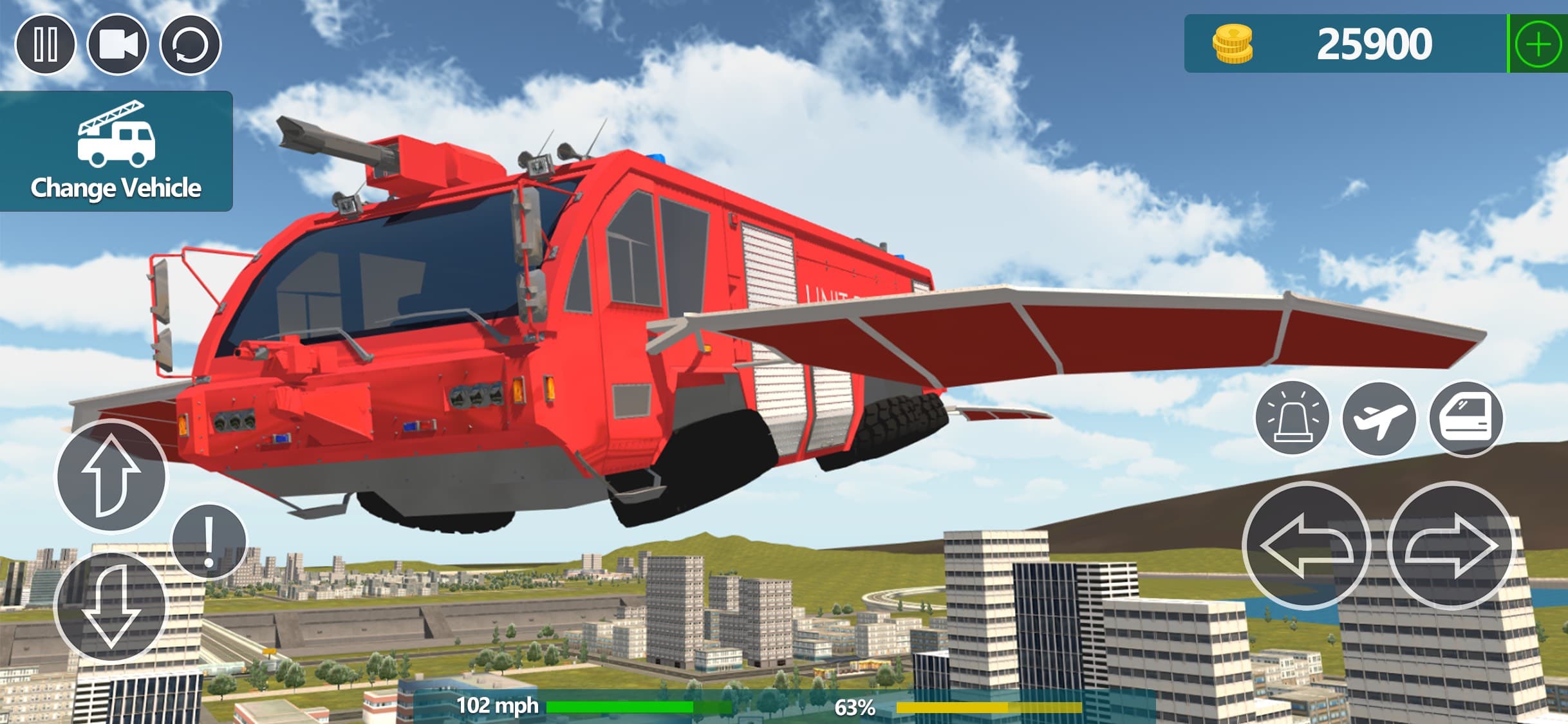 Fire Truck Flying Car screenshot 4 - screenshot