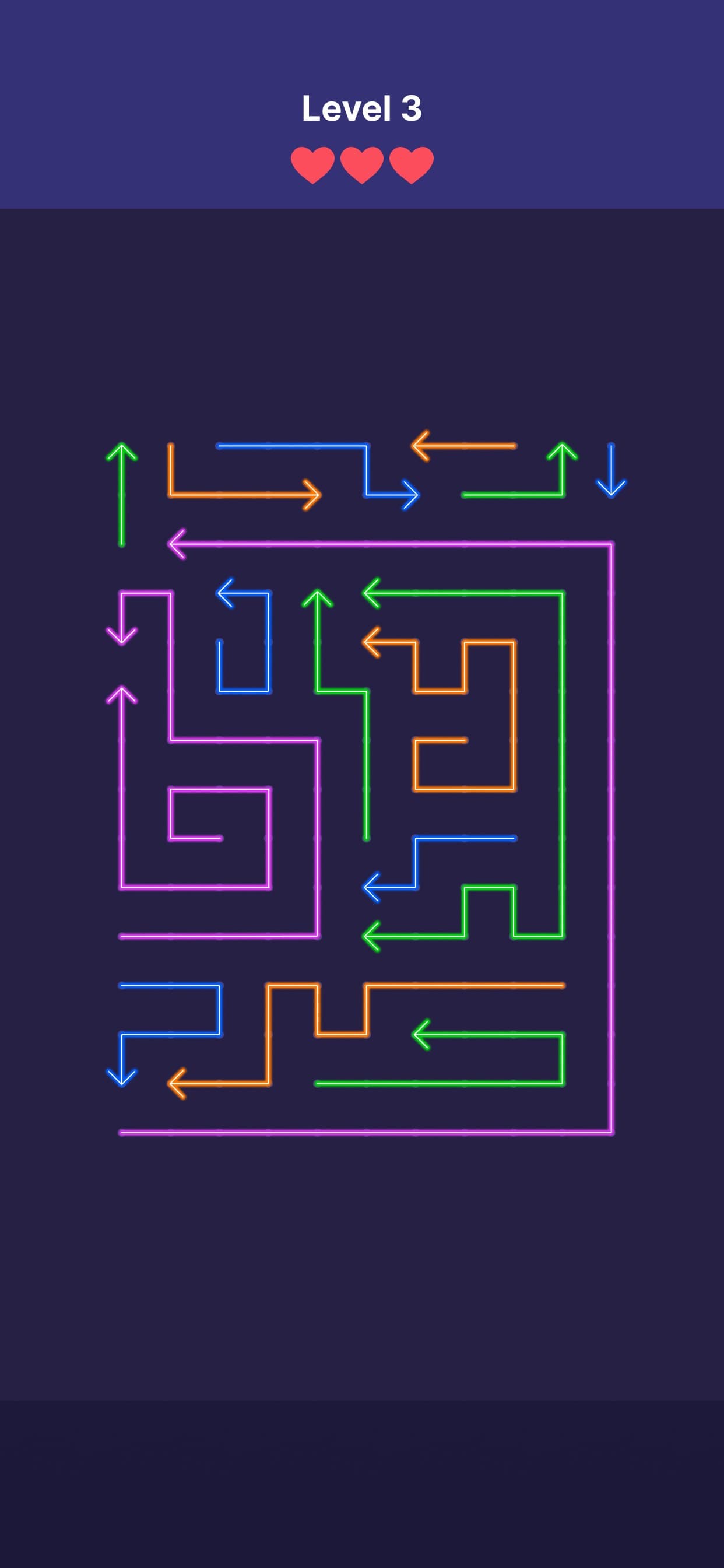 Neon Puzzle: Arrow Swipe screenshot 1 - screenshot