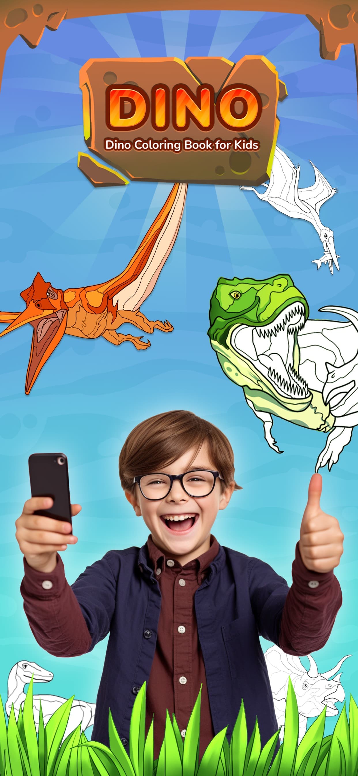 Dino Coloring Game for Kids screenshot 1 - screenshot