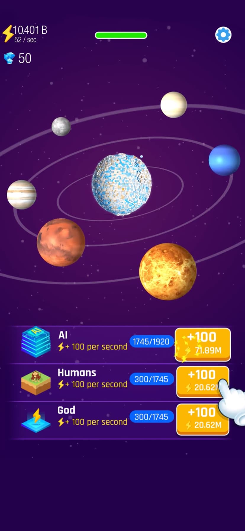 Idle World - Planet Miner screenshot 5 - screenshot