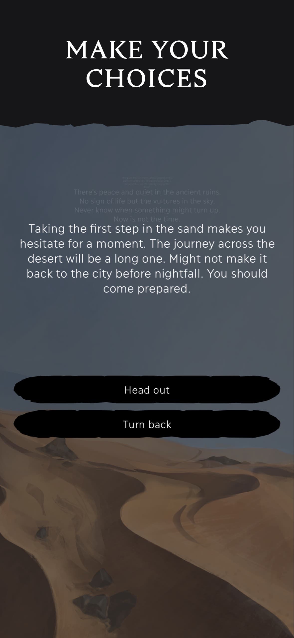 Eldrum: Black Dust - Text RPG screenshot 1 - screenshot