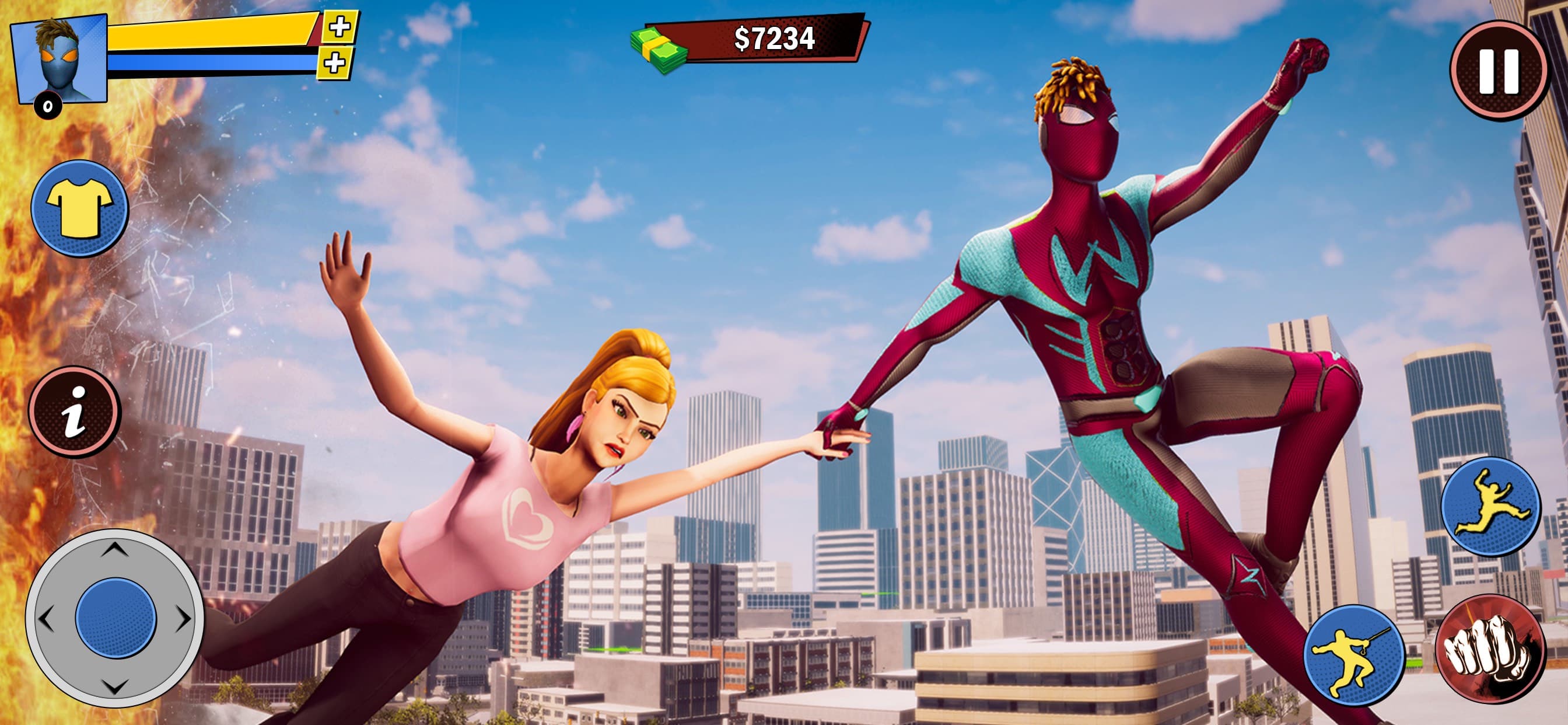Rope Super Hero Flying Games screenshot 5 - screenshot