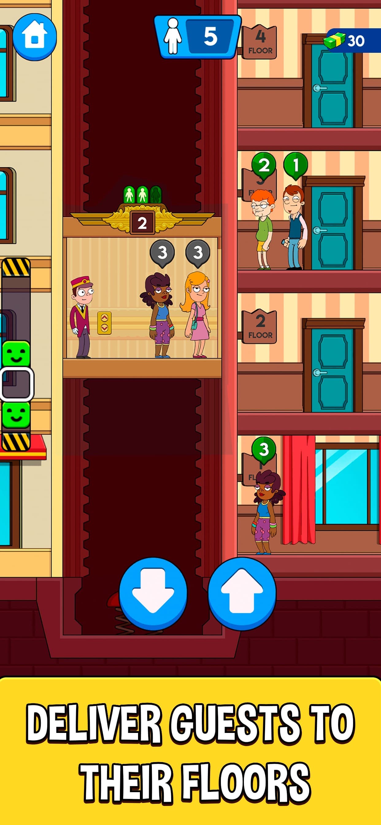 Hotel Elevator: Doorman Mania screenshot 1 - screenshot