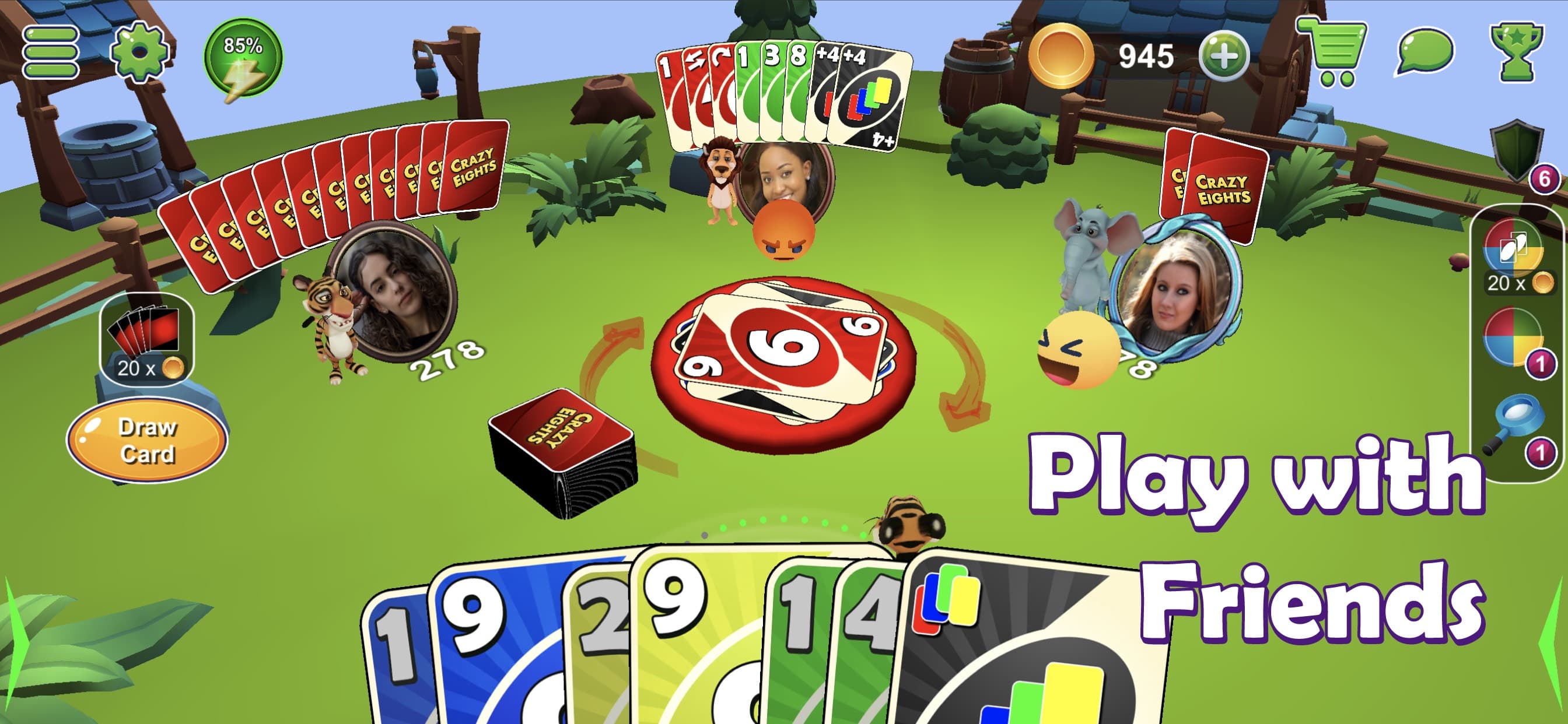Crazy Eights 3D screenshot 1 - screenshot