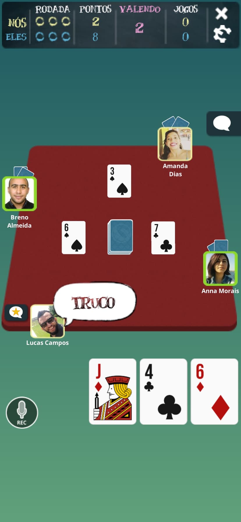 Truco Brasil - Truco online screenshot 2 - screenshot