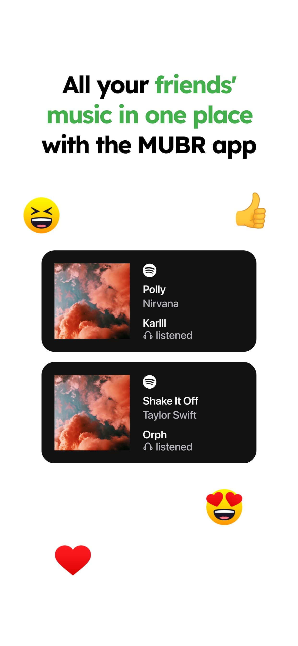 MUBR - see what friends listen screenshot 4 - screenshot