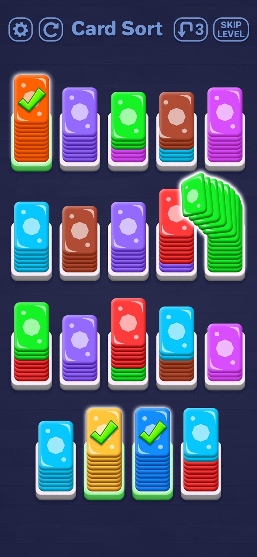 Card Shuffle: Color Sorting 3D screenshot 3 - screenshot