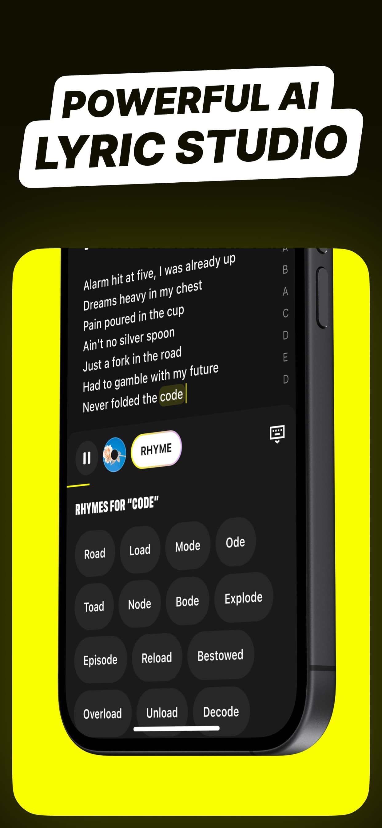 Lyric Studio - Rap Rhyme Maker screenshot 1 - screenshot