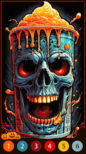 Dark Skeleton Color by number screenshot 2 - screenshot