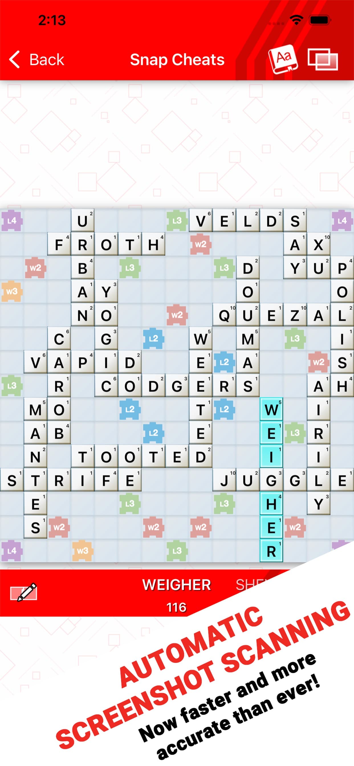 Snap Cheats - for Word Chums screenshot 2 - screenshot