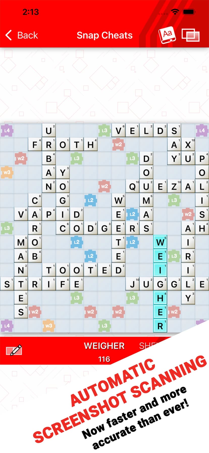 Snap Cheats - for Word Chums screenshot 2 - screenshot