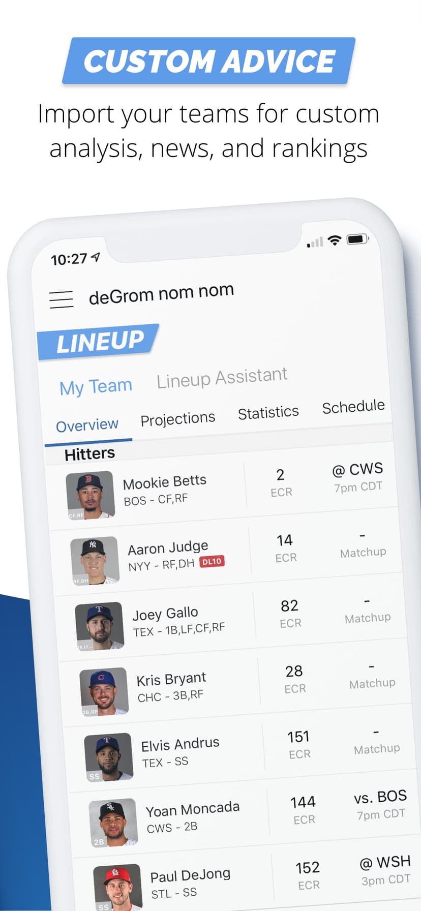 Fantasy Baseball My Playbook screenshot 3 - screenshot