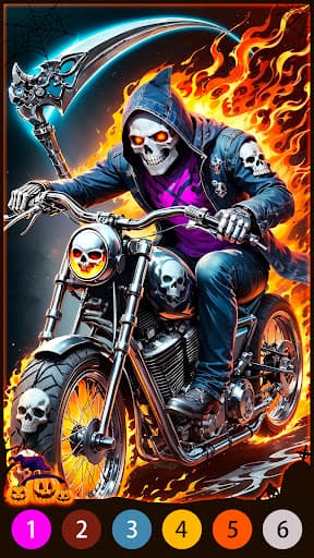Dark Skeleton Color by number screenshot 7 - screenshot