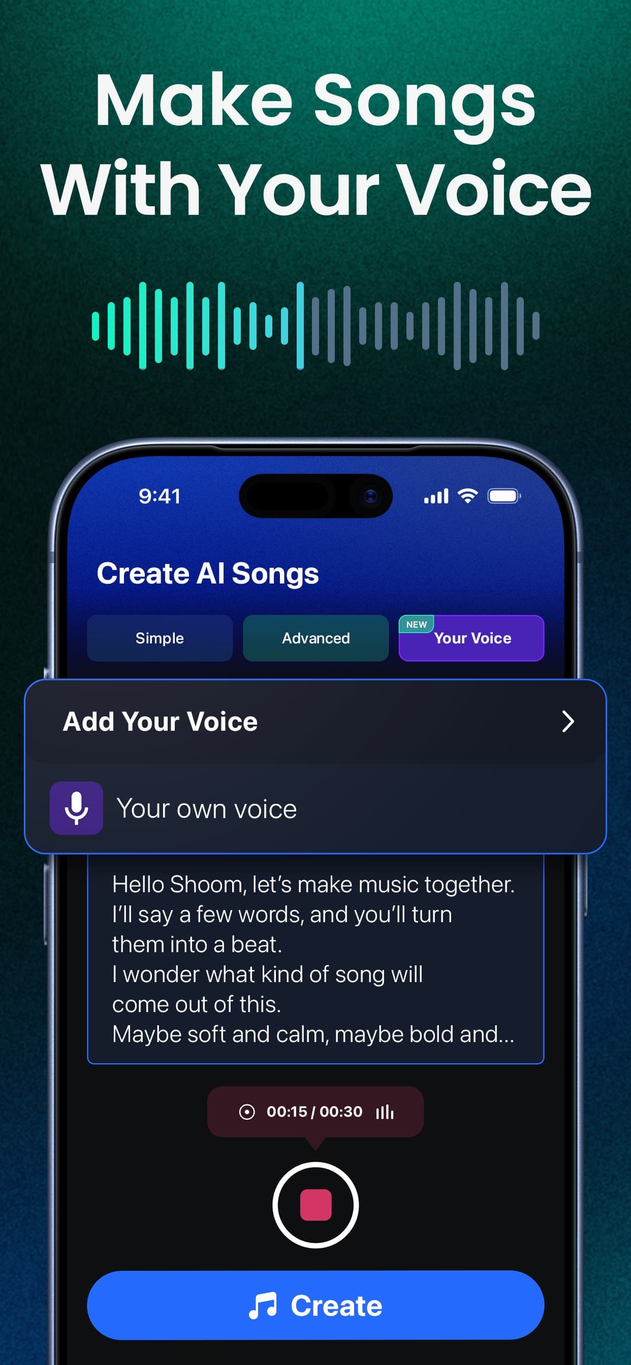 Shoom・AI Music, Song Generator screenshot 1 - screenshot