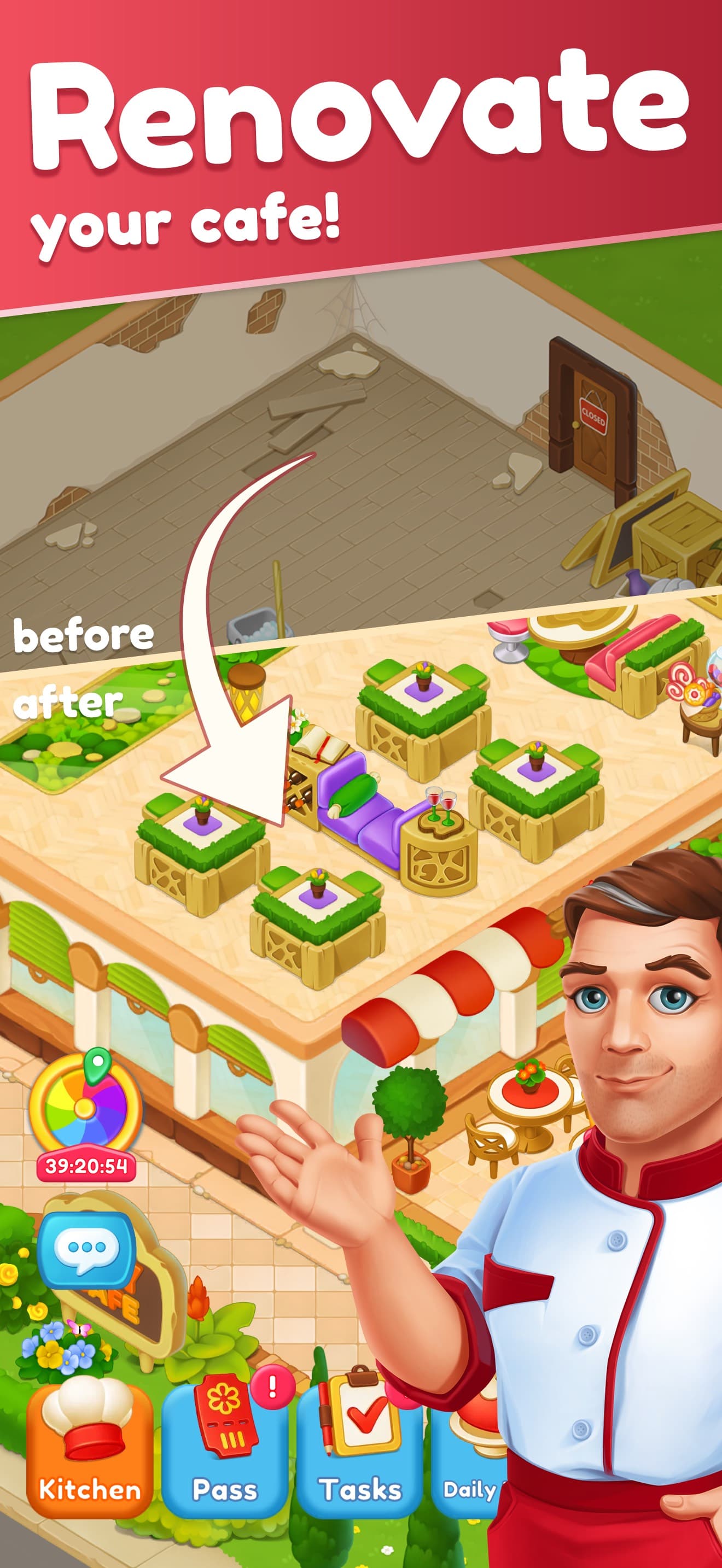 Joy Cafe: Tasty Merge Game screenshot 1 - screenshot