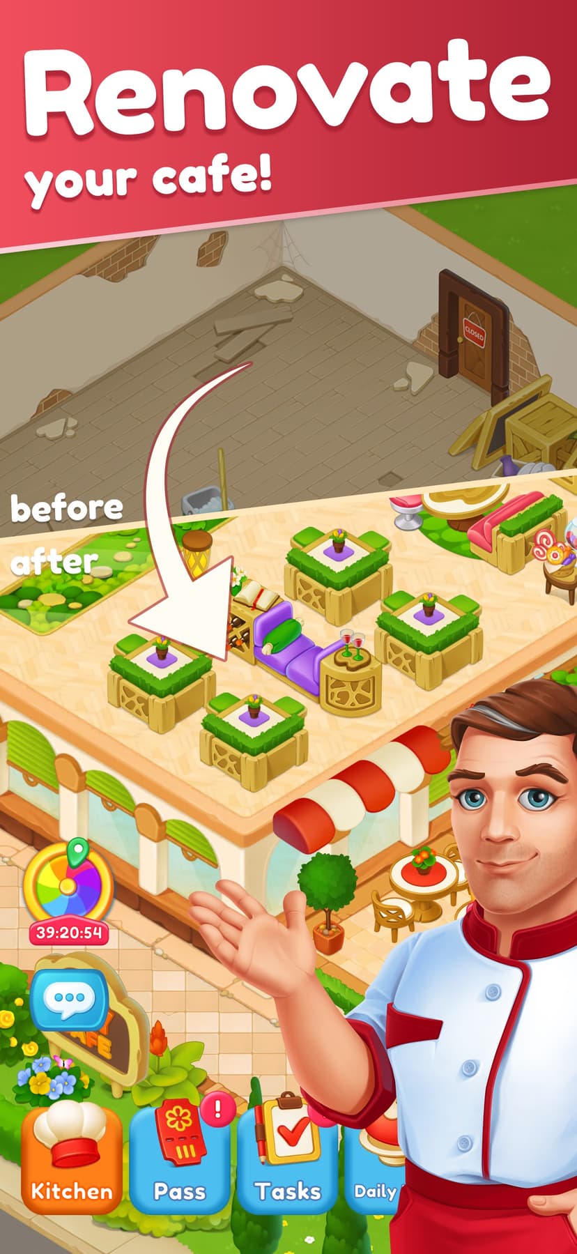Joy Cafe: Tasty Merge Game screenshot 1 - screenshot