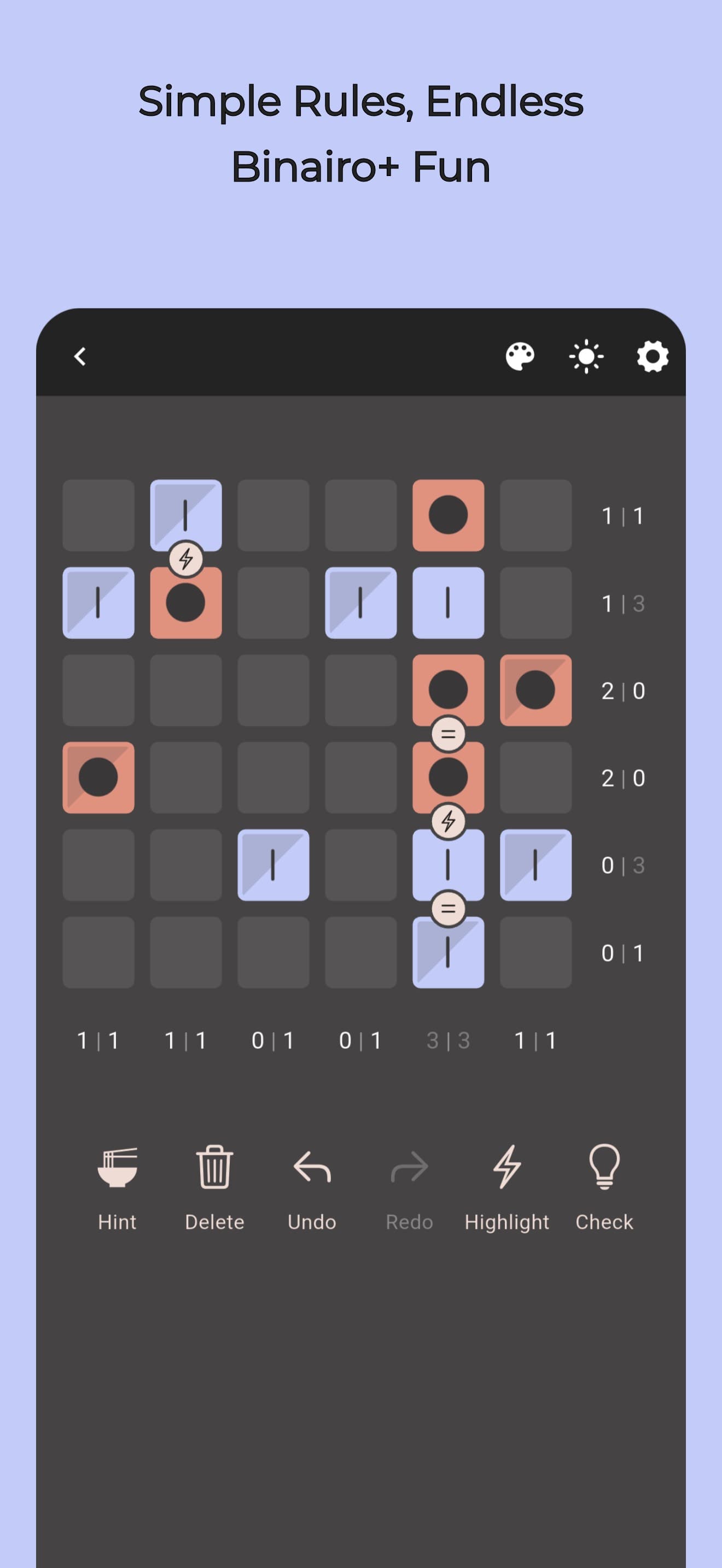 Rumba: Daily Binairo+ Puzzle screenshot 1 - screenshot