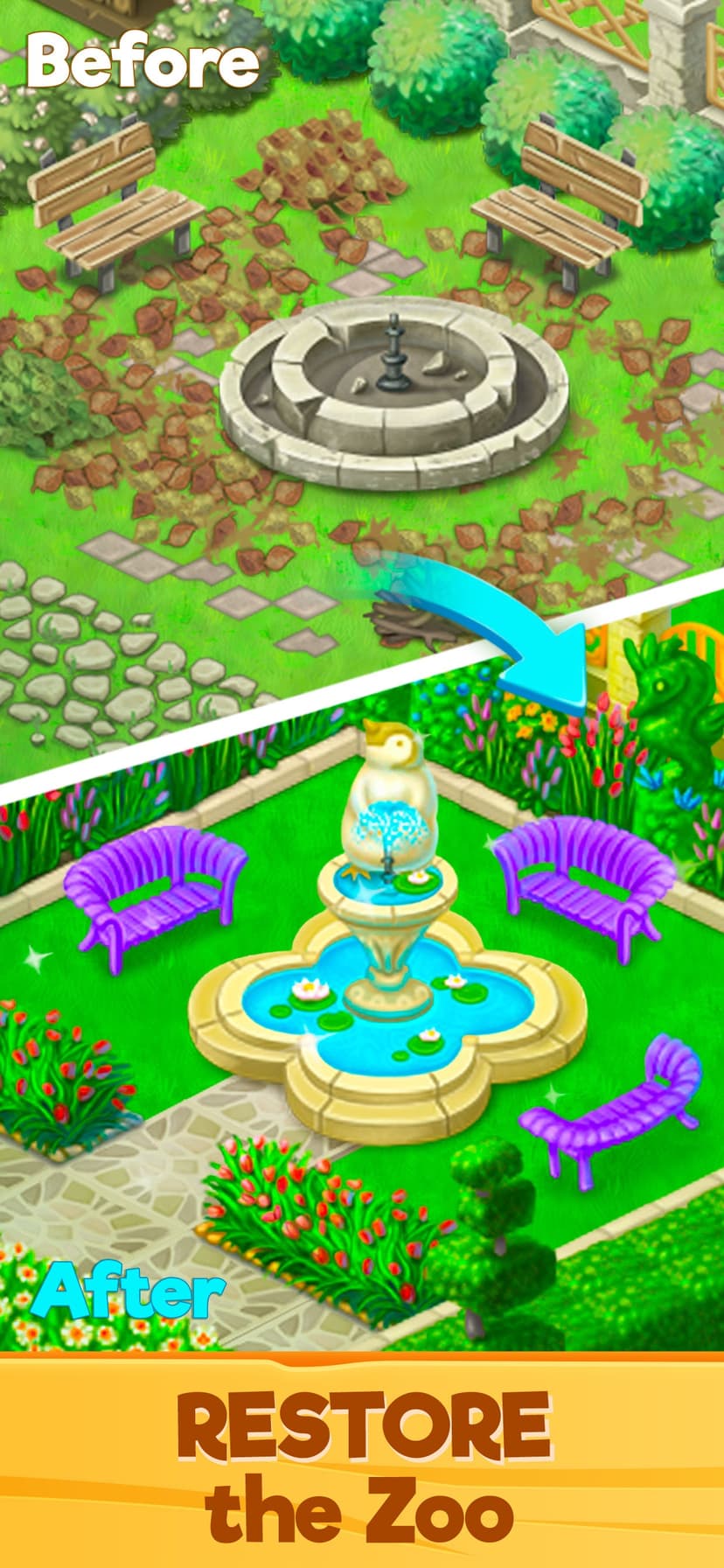 Zoo Rescue: Match 3 & Animals screenshot 1 - screenshot