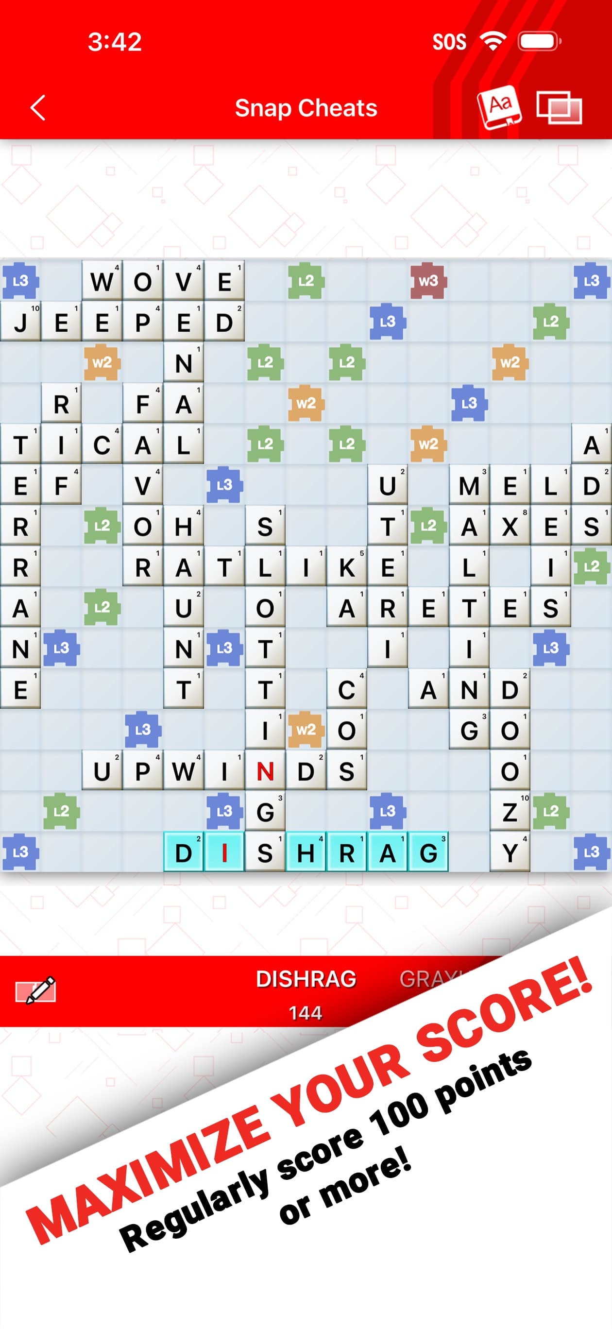 Snap Cheats for Wordfeud Cheat screenshot 2 - screenshot