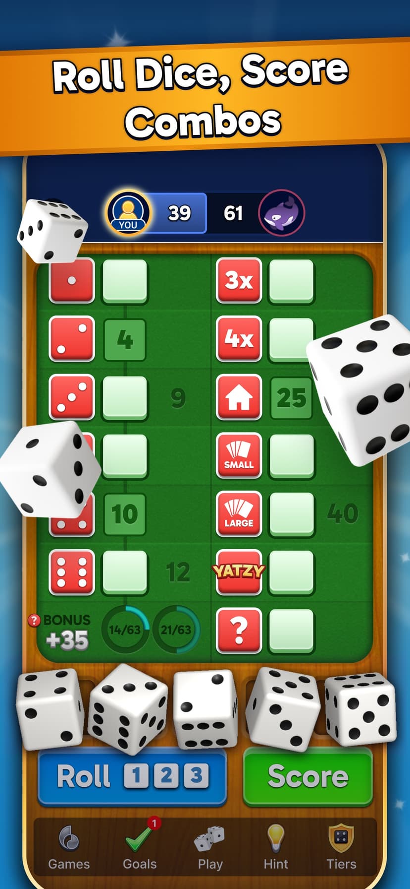 Yatzy Dice Game: Yatzy Plus screenshot 1 - screenshot