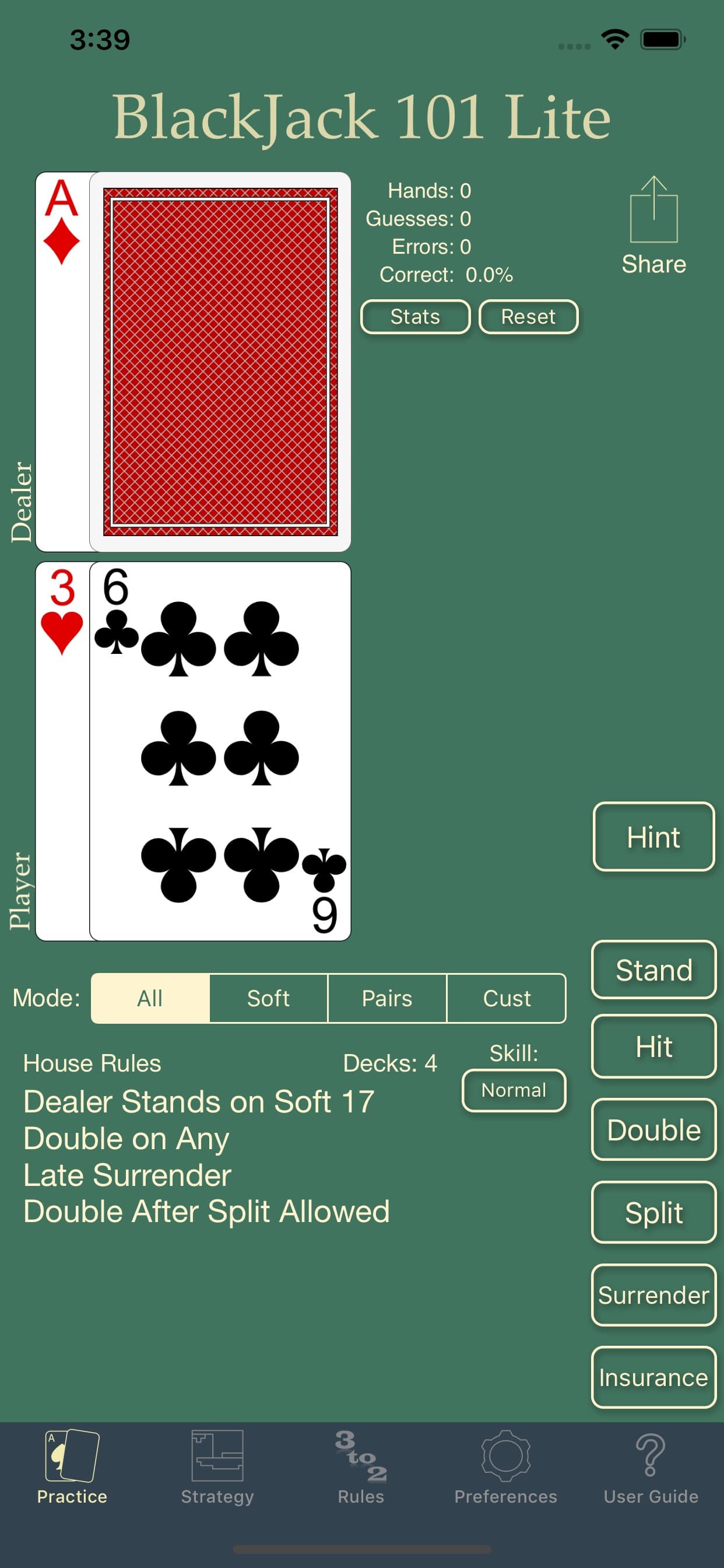 Blackjack Trainer 101 screenshot 2 - screenshot