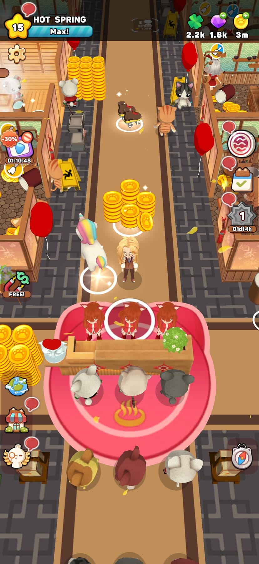 Kawaii Hot Spring: Idle Tycoon screenshot 1 - screenshot