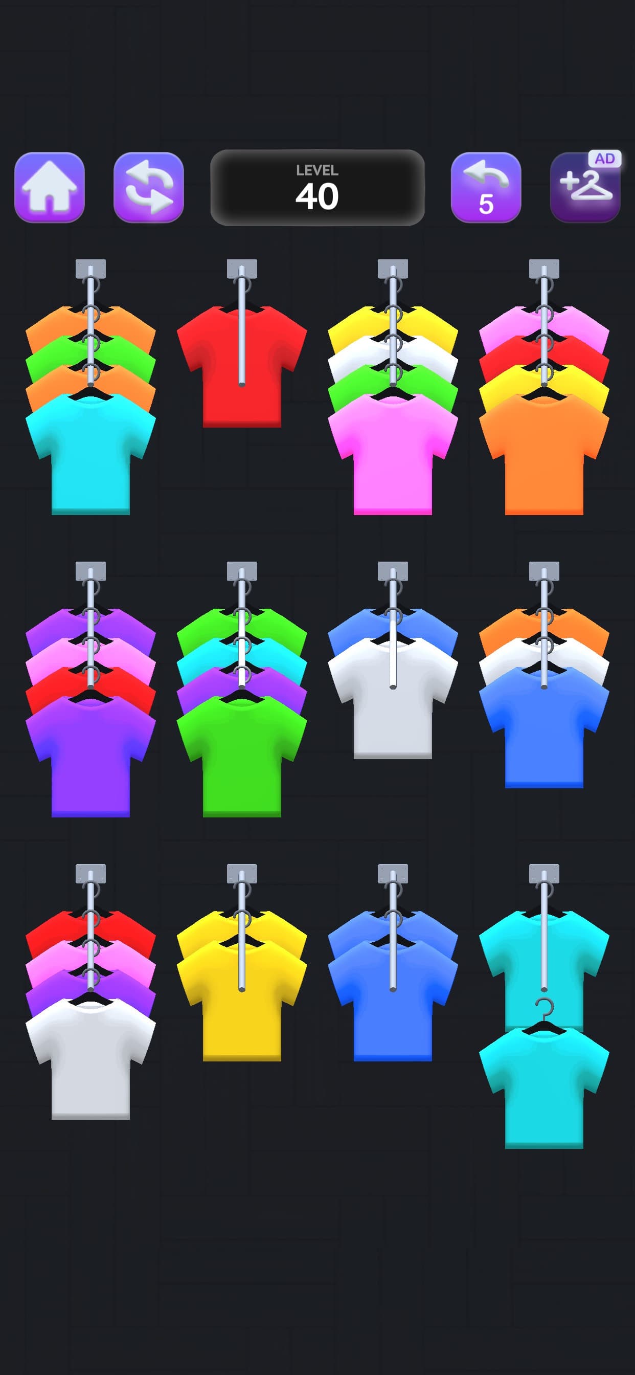 Clothes Sort Puzzle screenshot 1 - screenshot